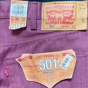 Levi's 501 Straight Jeans - Plum